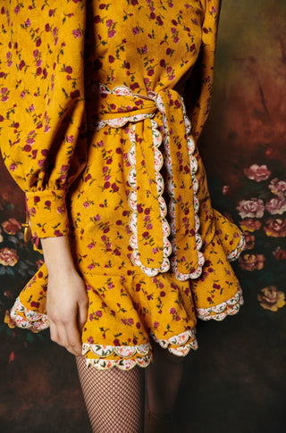 ALDER DRESS YELLOW COTTON - CELIA B