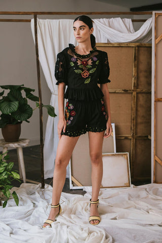 Ciclamen Shorts black - CELIA B