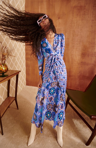 KAZBEK DRESS BLUE - CELIA B